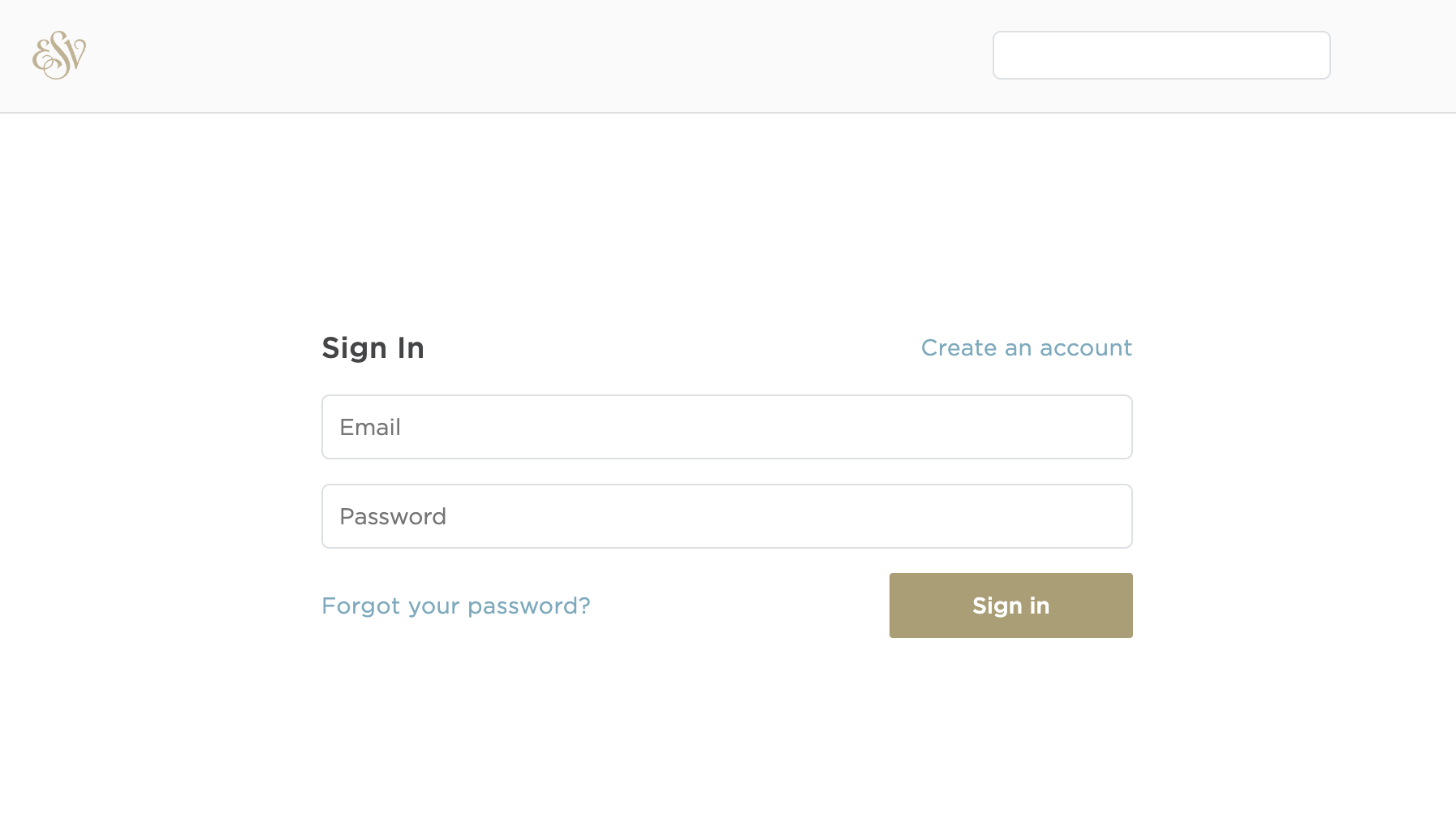 ESV API Sign In page with 'Create an account' link